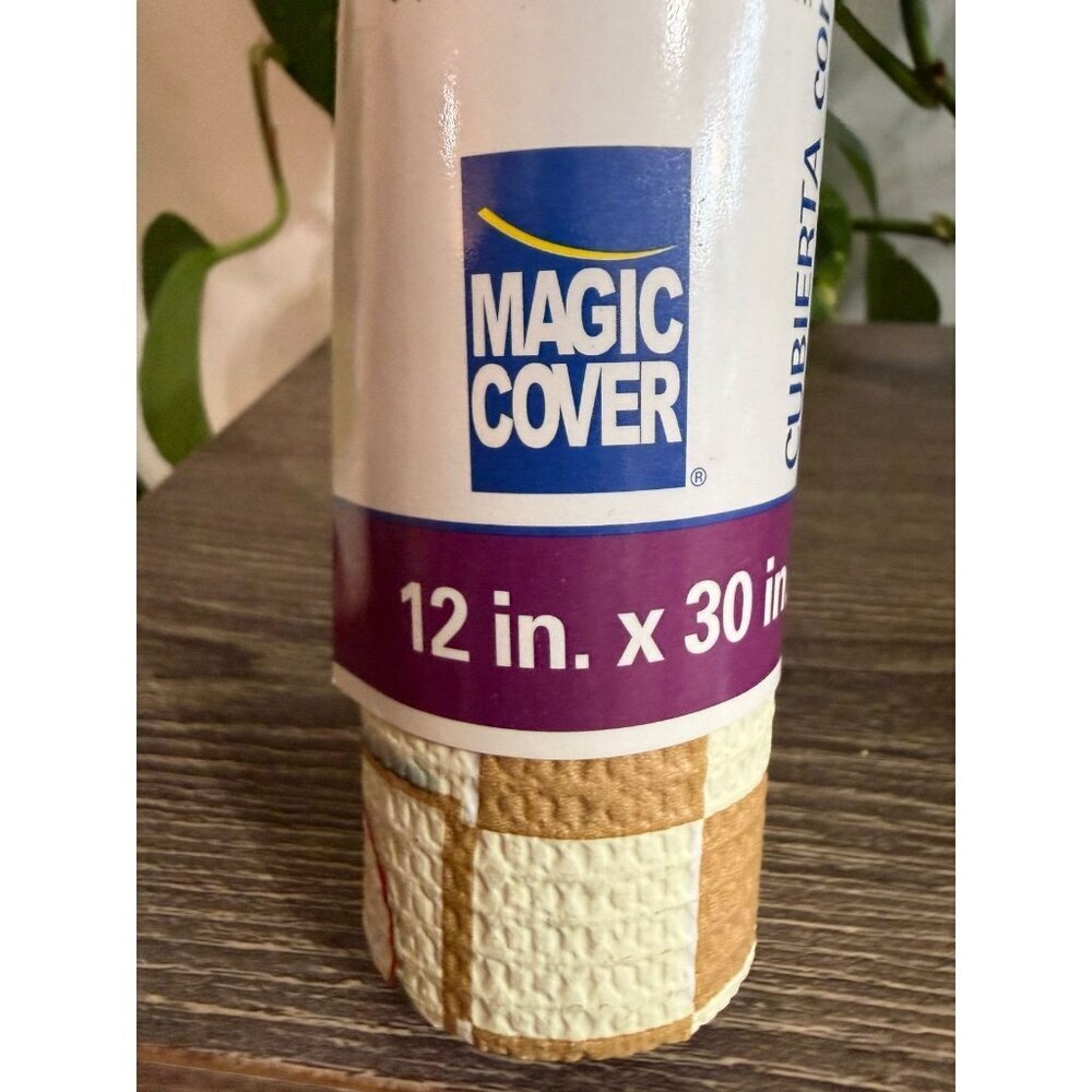 Magic Cover 12 X 30 inch brown & off white vinyl top liner - Picture 2 of 8